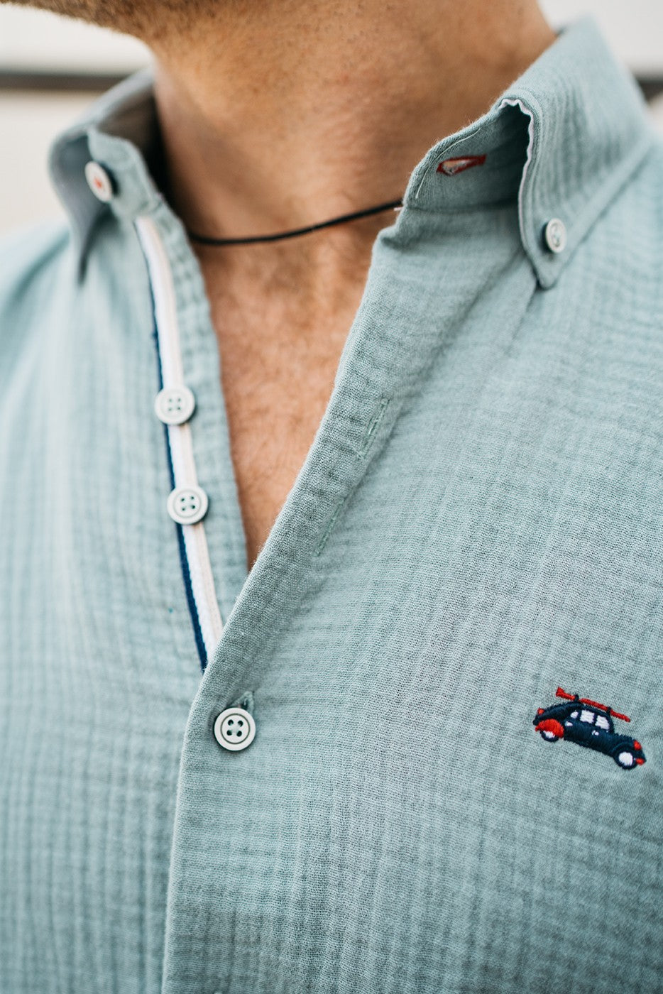 Camisa hombre regular fit verde