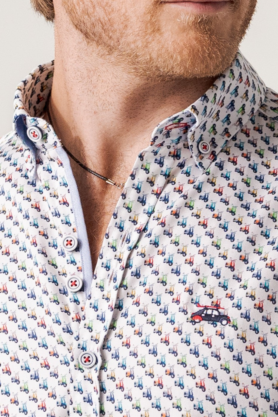 Camisa hombre slim fit scooters multicolor