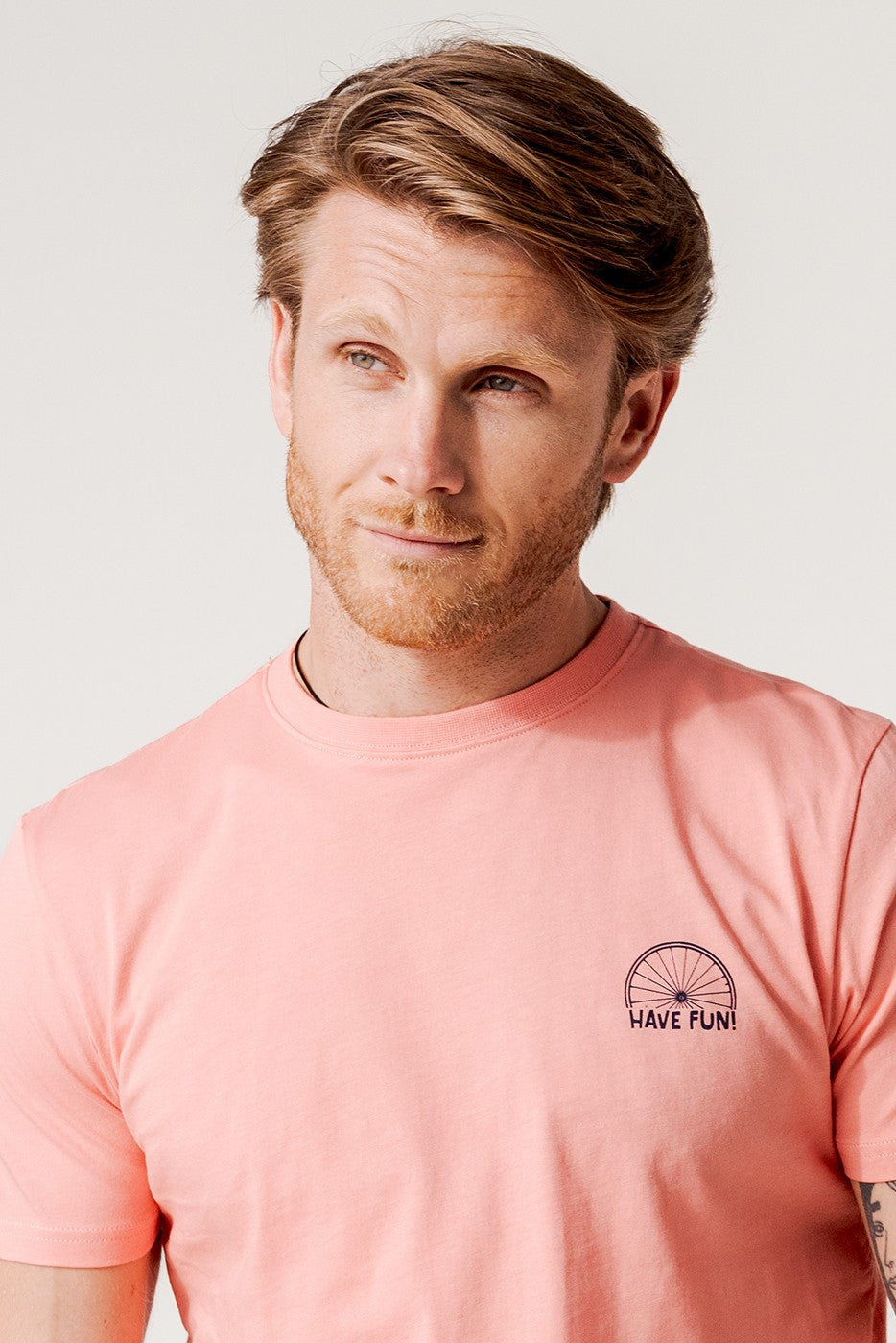 Camiseta manga corta bici coral Ride On. Have Fun!