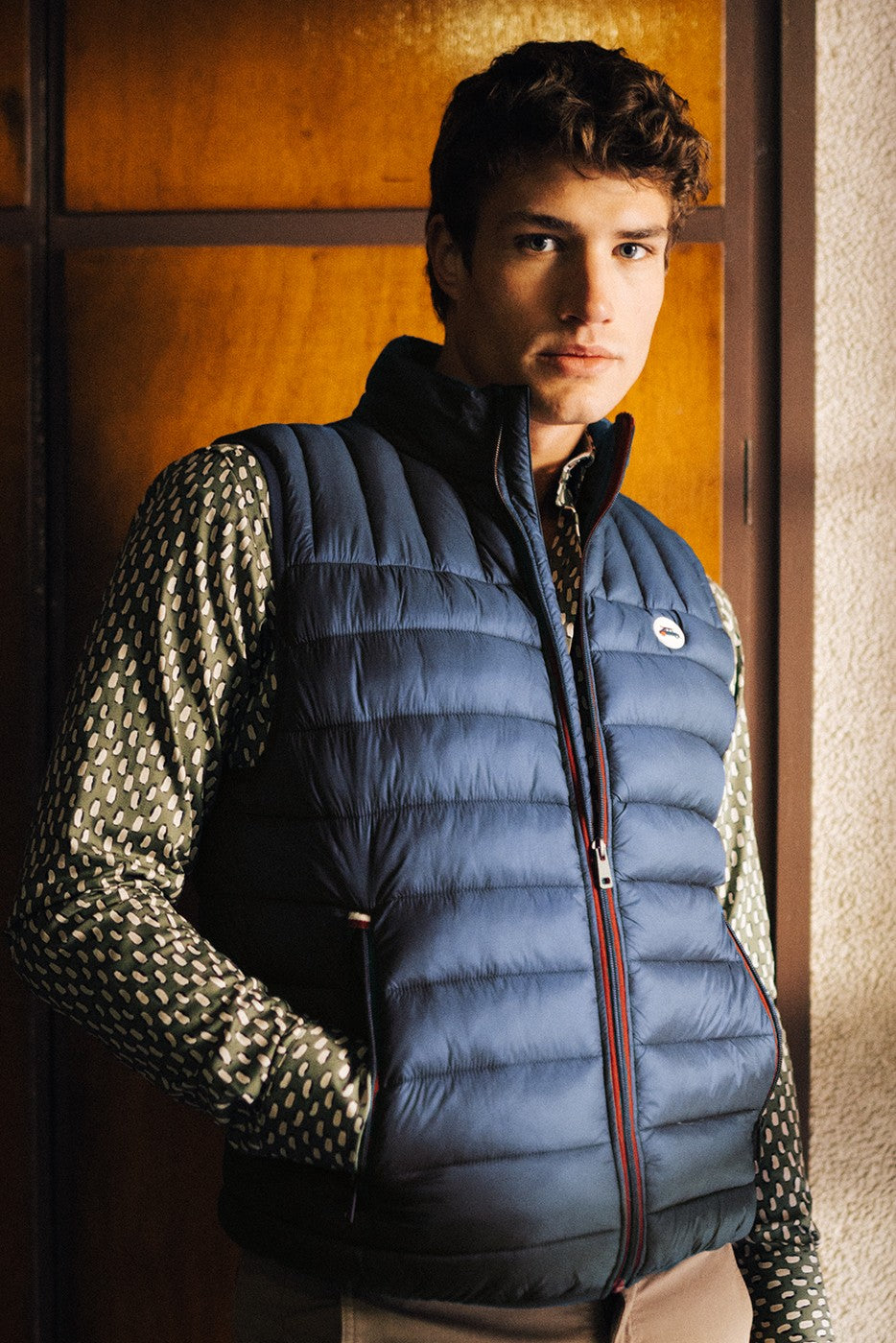 Chaleco hombre acolchado marino