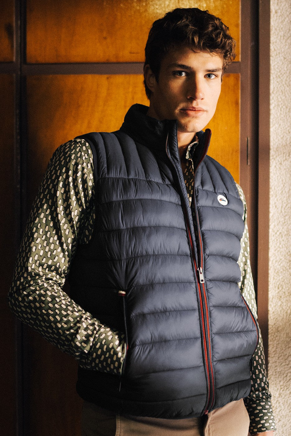 Chaleco acolchado hombre negro