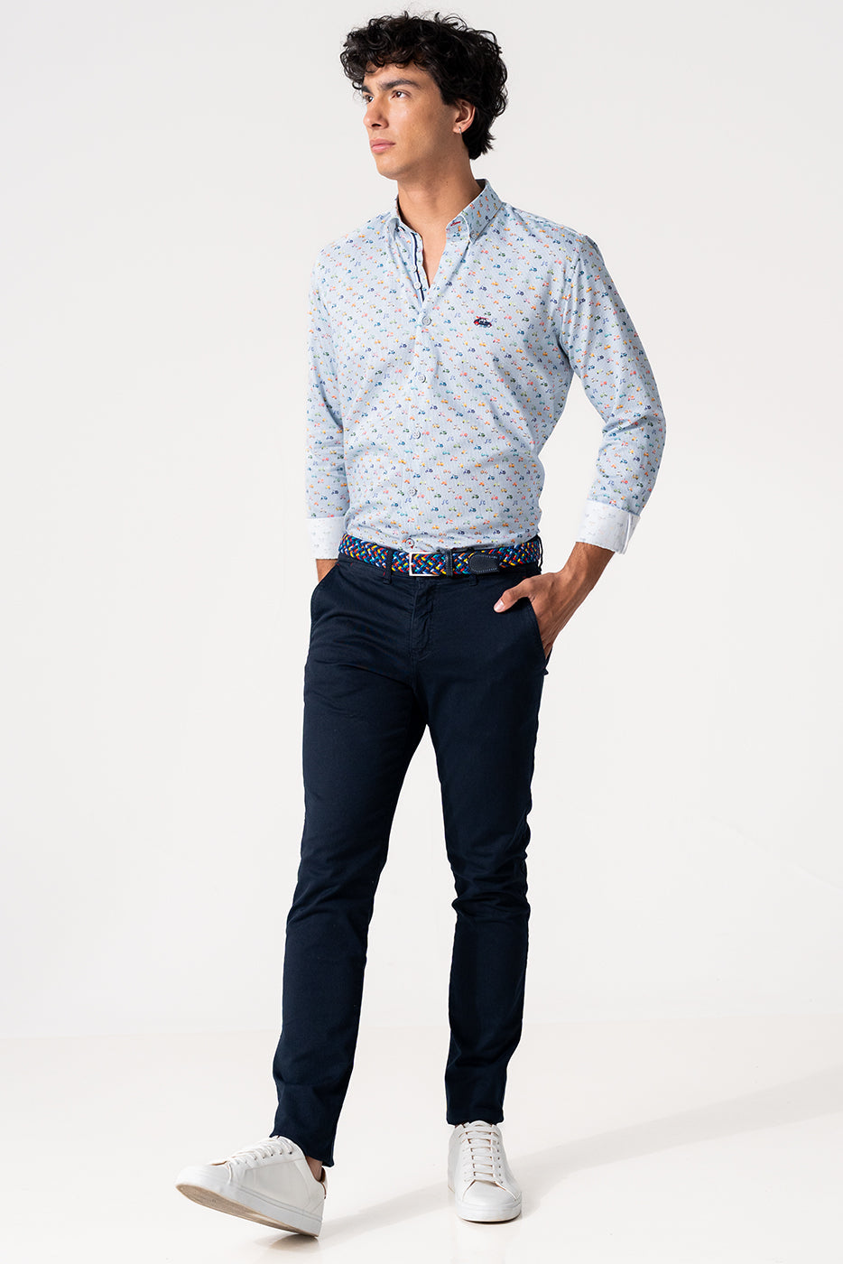 Pantalón chino marino slim fit