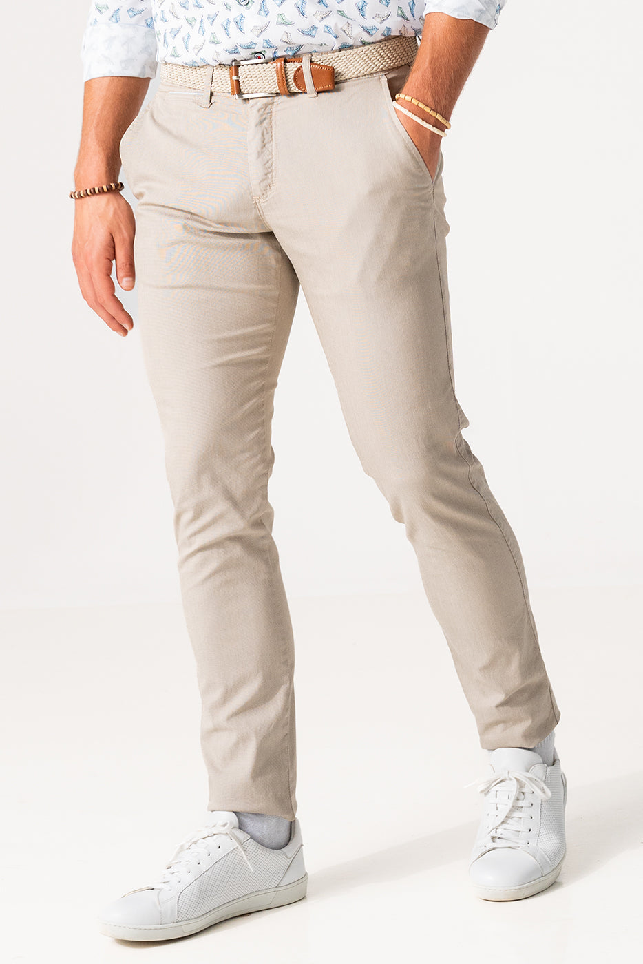 Pantalón chino hombre slim fit beige