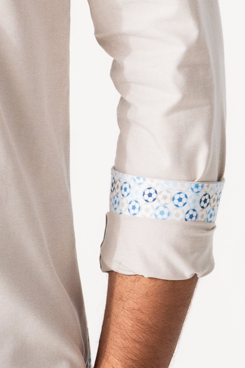 Camisa hombre slim fit beige