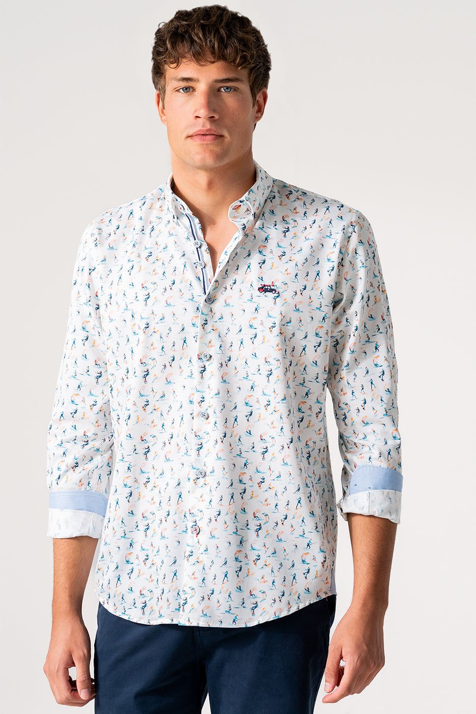 Camisa hombre estampado windsurf