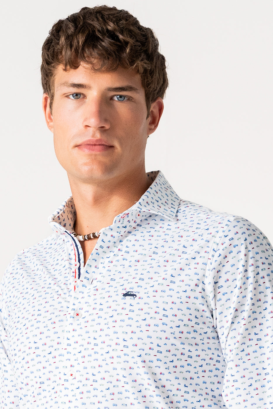 Camisa tejido técnico estampado vehículos
