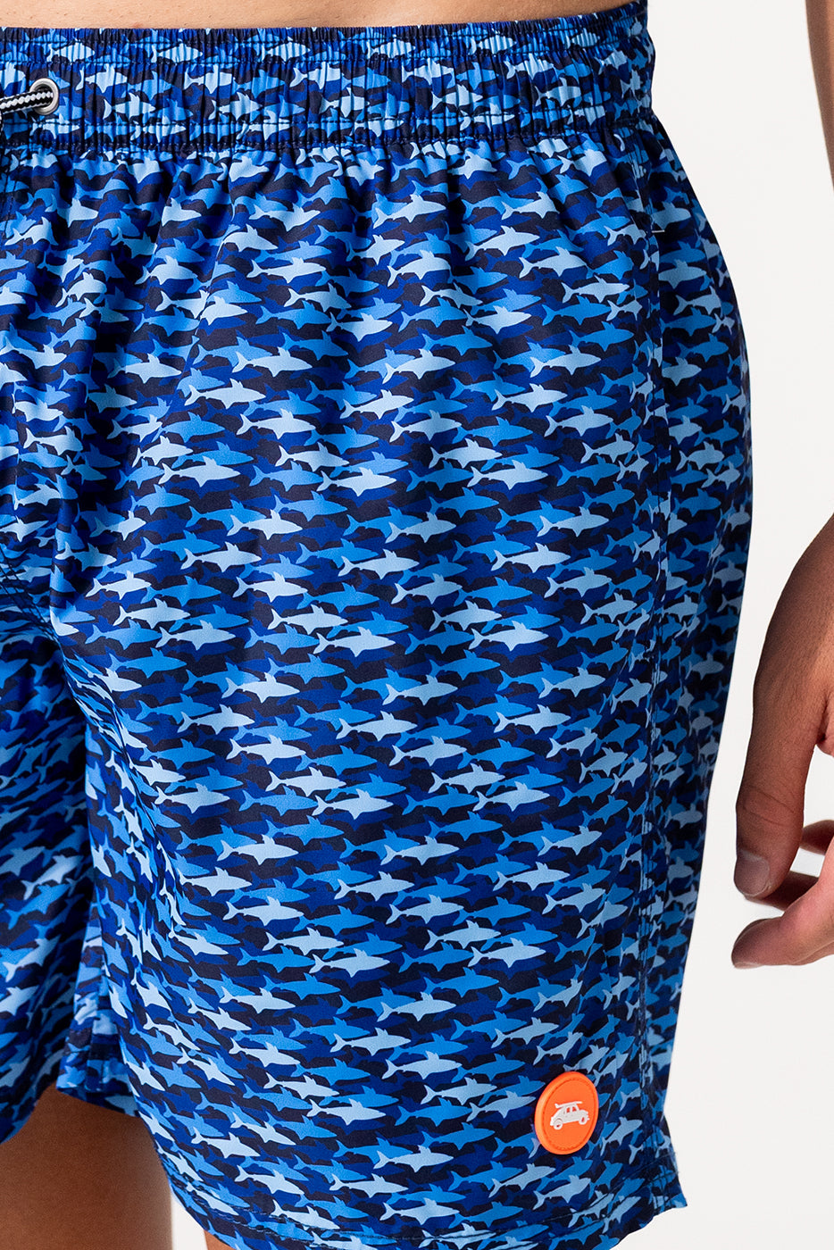 Bañador estampado tiburones azules