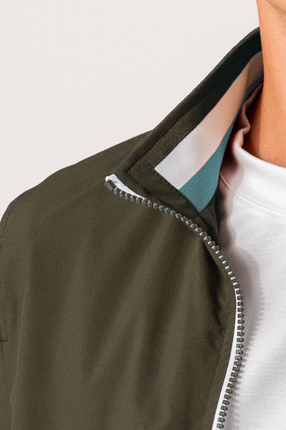 Chaqueta bomber hombre color caqui