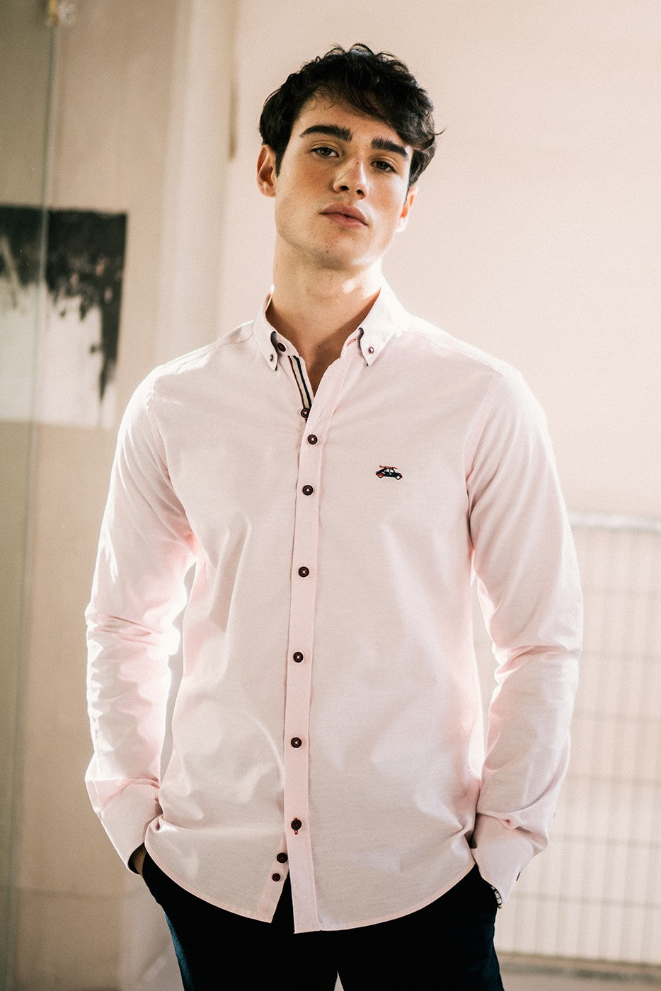 Camisa Oxford hombre slim fit