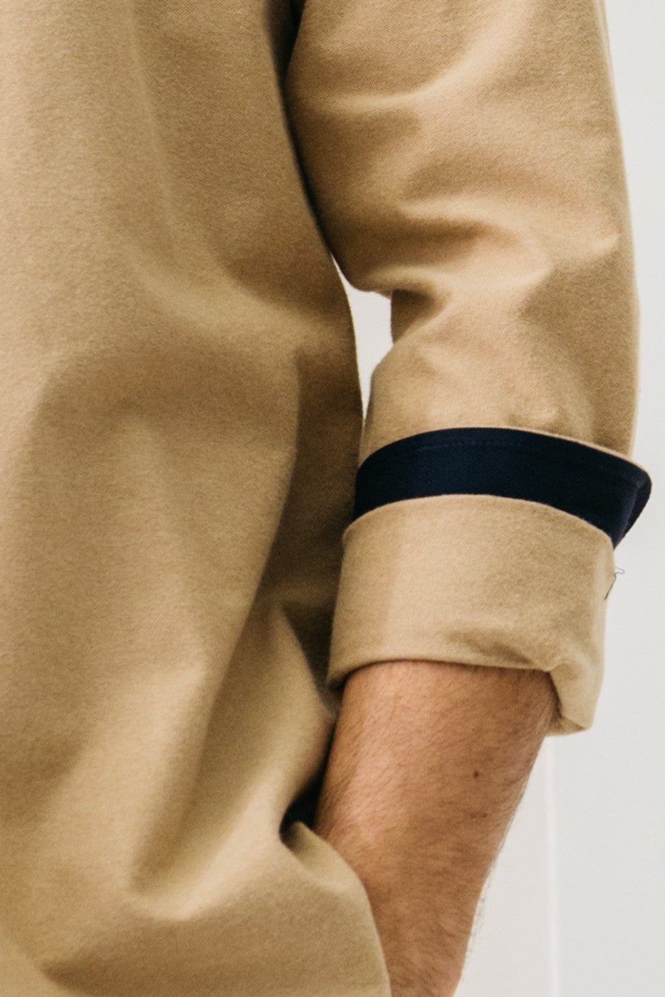 Camisa regular fit hombre camel