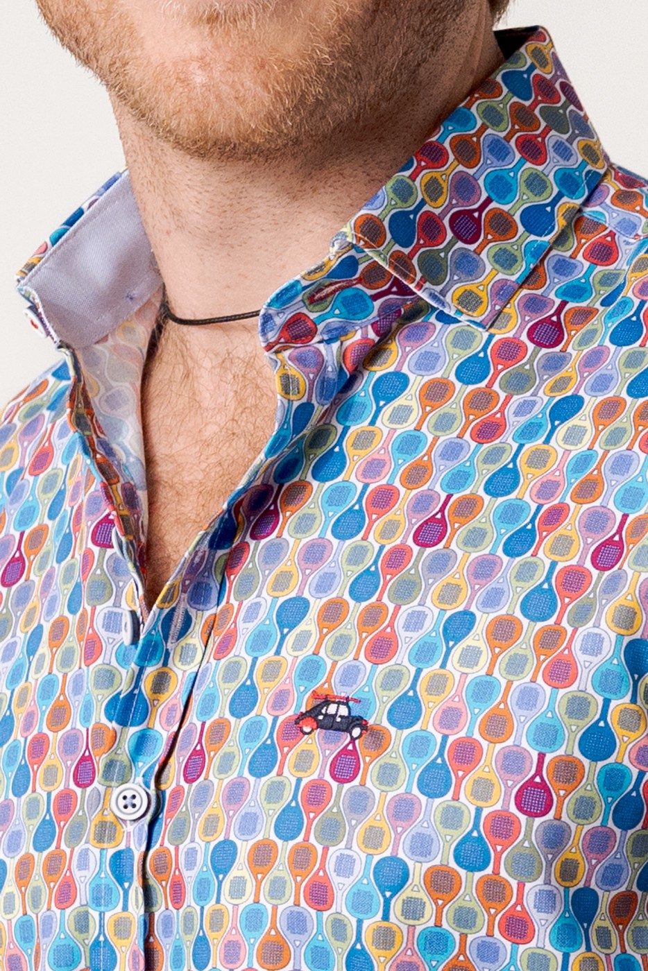 Camisa manga corta regular fit palas pádel multicolor