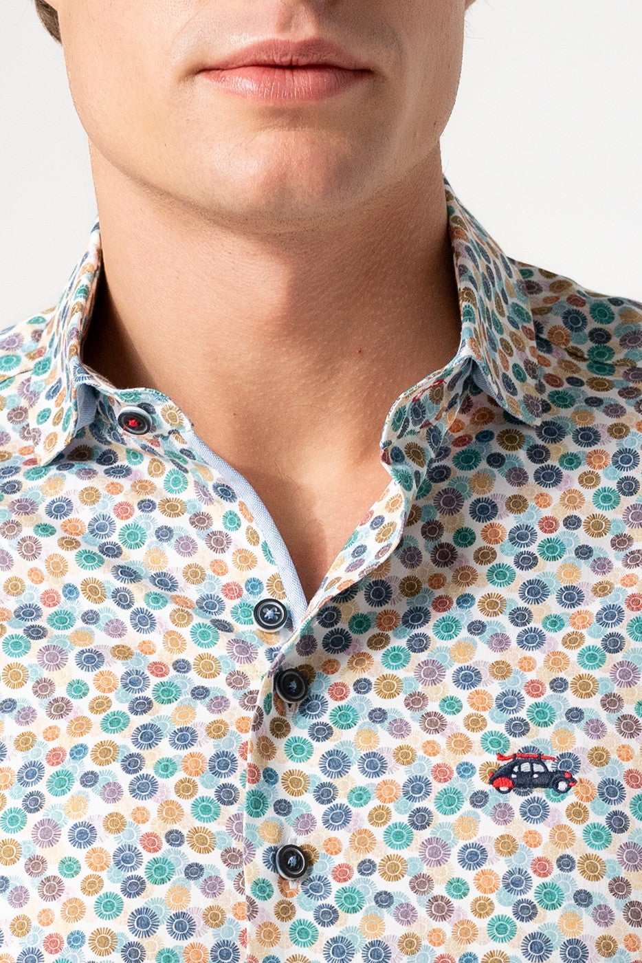 Camisa hombre multicolor estampada