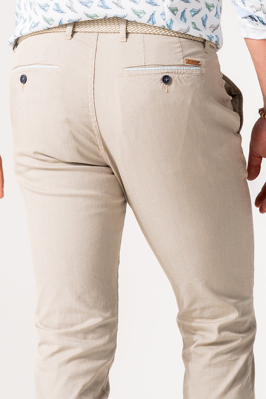 Beige Slim-Fit-Chinos für Herren
