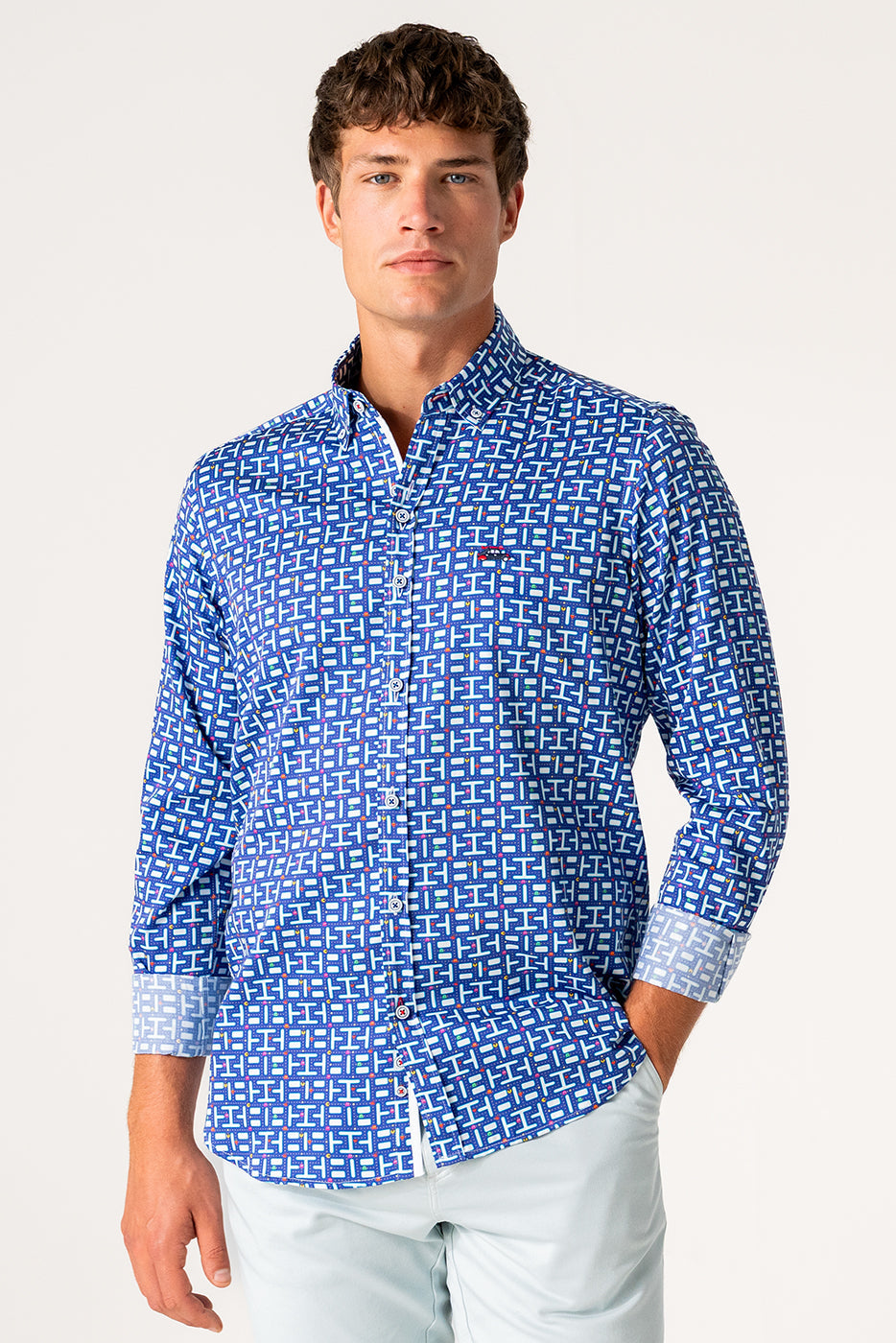 Camisa estampado comecocos fondo marino