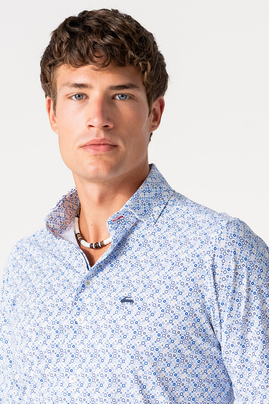 Camisa tejido ultralijero estampado geométrico