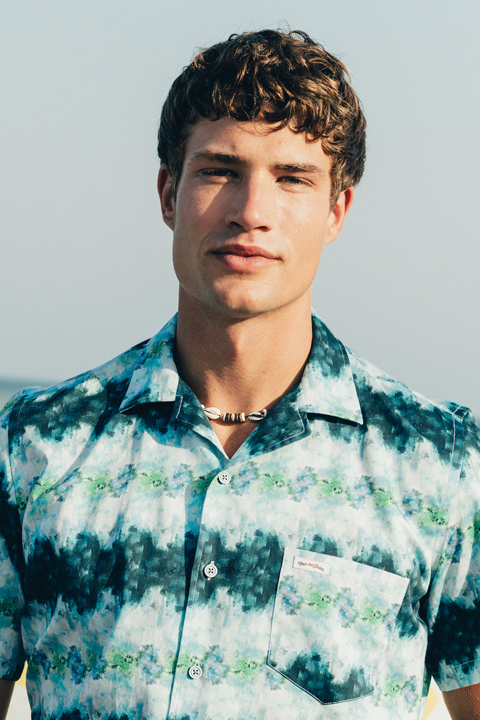 Camisa bowling hombre estampado abstracto 