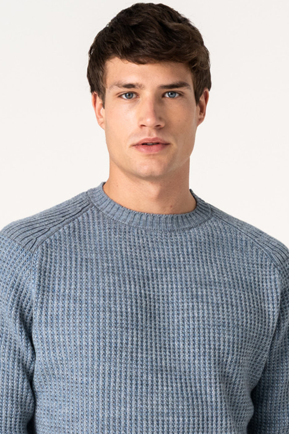 Jersey hombre cuello redondo celeste