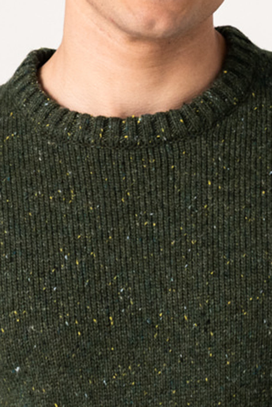 Jersey hombre cuello redondo verde