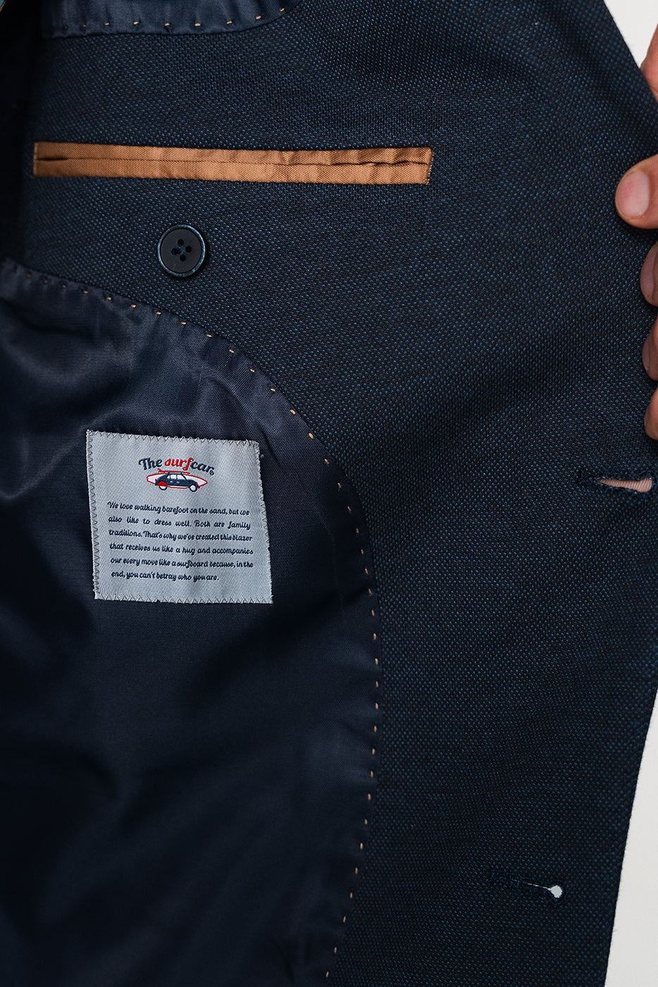 Americana azul hombre